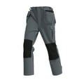 thumbnail image 1 of Stamzod Men's Ripstop Cargo Pants Fashion Patchwork Auto Repair Labor Safety Work Pants with Multi-Pocket Auto Repair Welding Factory Sweatpants Gray-2 XXL, 1 of 5