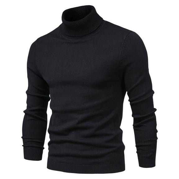 Stamzod Men's Slim Fit Mock Turtleneck Pullover Sweater Casual Basic Knitted Thermal Sweaters Long Sleeve Solid Men's Sweatshirts