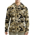 thumbnail image 1 of Stamzod Men's Summer Fishing Hoodie Camouflage Lightweight Drying Rash Guard Casual Long Sleeve Sun Shirts for Men Khaki B XXL, 1 of 4