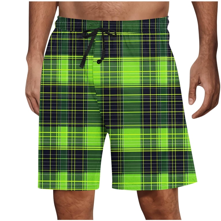 Stamzod Men's Summer Short Pajamas 2026 Fashion Plaid Elastic