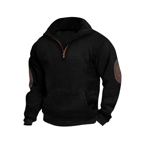 Stamzod Men's Sweatshirts Clearance Men Clothes Casual Long Sleeve Outdoor Stand Collar Button Down Mens Corduroy Plus Size Jacket For Men