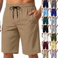 thumbnail image 1 of Stamzod Men's Swim Trunks 2 In 1 Quick-Dry Beach Shorts with Pockets Lightweight Bathing Suit Beige M, 1 of 6