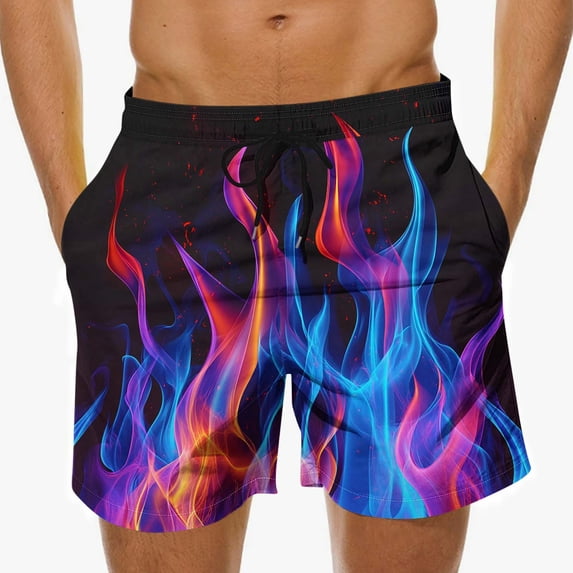 Stamzod Men's Swim Trunks Quick Dry Bathing Suit Big & Tall Beach Swimsuits 2026 Hot Pink L