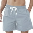 thumbnail image 1 of Stamzod Men's Swim Trunks with Wash Liner Fashion Solid Color Board Shorts Quick Dry Drawstring Waist Beach Shorts Casual Mens Bathing Suits, 1 of 7