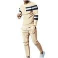 thumbnail image 1 of Stamzod Men's Tracksuits 2 Piece Long Sleeve Warm Up Casual Athletic Jogging Outfits Fashion Patchwork Print Plus Size Sweatsuits for Men, 1 of 7