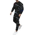 thumbnail image 1 of Stamzod Men's Tracksuits 2 Piece Outfit Plus Size Clearance Streetwear Casual Print Long Sleeve T-Shirt Pants Set Sportswear Athletic Jogging Suits, 1 of 5