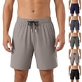 thumbnail image 1 of Stamzod Mens Athletic Shorts Activewear Elastic Waist Workout Running Shorts for Men Khaki L, 1 of 9