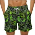 thumbnail image 1 of Stamzod Mens Bathing Suit for Men Summer Lightweight Breathable Hawaiian Swim Trunks with Pockets Fashion Tropical Print Casual Stretch Oversized Swim Shorts Multicolor DD L, 1 of 5