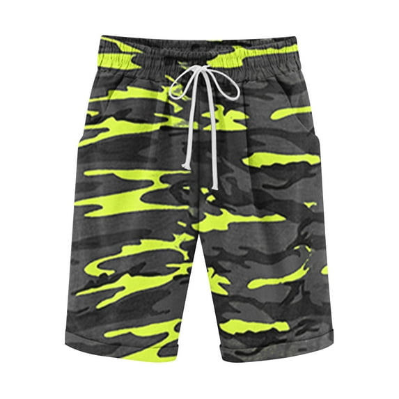 Stamzod Mens Beach Shorts Causal Plus Size Fashion Camo Mens Athletic Shorts Lightweight Breathable Classic Men Shorts