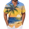 thumbnail image 1 of Stamzod Mens Button Down Short Sleeve Shirt Casual Summer Beach Shirts Hawaiian Shirt for Men Multicolor I XL, 1 of 6