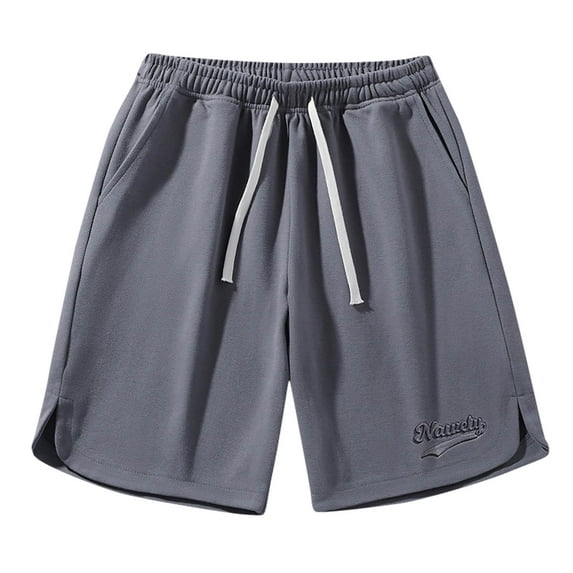 Stamzod Mens Casual Shorts Plus Size Drawstring Waist Beach Shorts Summer Fashion Solid Color Comfy Mens Workout Athletic Shorts