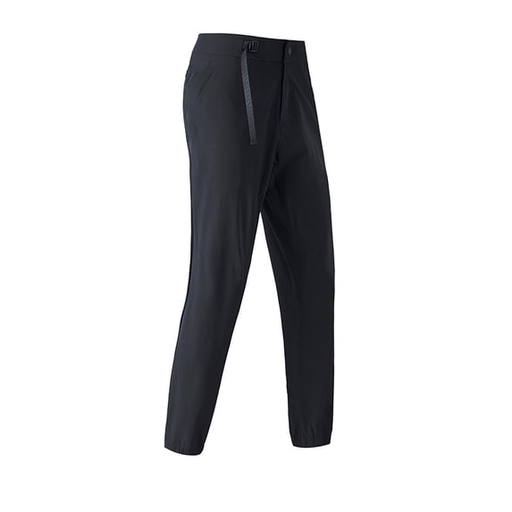 Stamzod Mens Hiking Pants Fashion Solid Color Casual Straight Outdoor Camping Travel Sweatpants Spring & Fall Athletic Joggers for Men with Pocket Black XL
