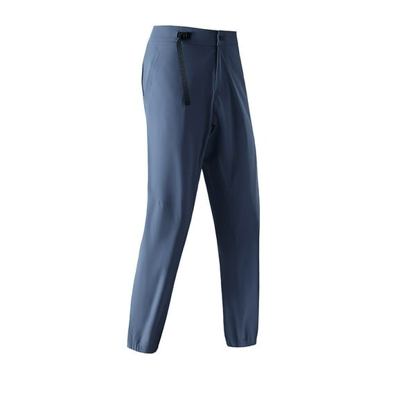 Stamzod Mens Hiking Pants Fashion Solid Color Casual Straight Outdoor Camping Travel Sweatpants Spring & Fall Athletic Joggers for Men with Pocket Blue XXL