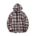 thumbnail image 1 of Stamzod Mens Hoodies with Pocket Casual Plaid Printed Long Sleeve Hoodie Sweatshirt Fall Winter Jackets for Men Pink-2 S, 1 of 4