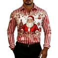 thumbnail image 1 of Stamzod Mens Long Sleeve Button Down Shirts Christmas 2025 Trendy Fashion Santa Long Sleeve Shirt Dressy Casual Party Holiday Dress Shirts for Men Pink XXL, 1 of 5