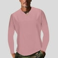 thumbnail image 1 of Stamzod Mens Muscle T Shirts Long Sleeve Slim Fit Pullover Workout Shirt Casual V Neck Plus Size Spring Fall Compression Shirts for Men, 1 of 7