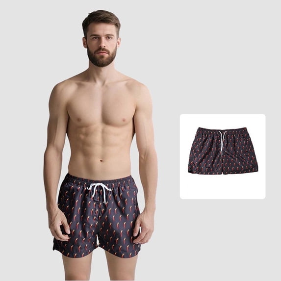 Stamzod Mens No Liner Swim Trunks Quick Dry Bathing Suits with Pockets Plus Size Drawstring Swim Shorts Black L