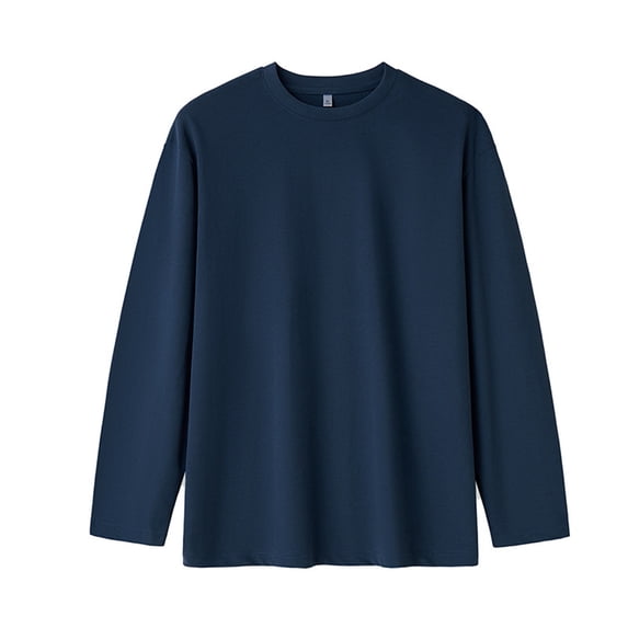 Stamzod Mens Plus Size Pullover Sweatshirts Pure Color Casual Fashion Winter Sweatshirts Round Neck Long Sleeve Tops Sweatshirt