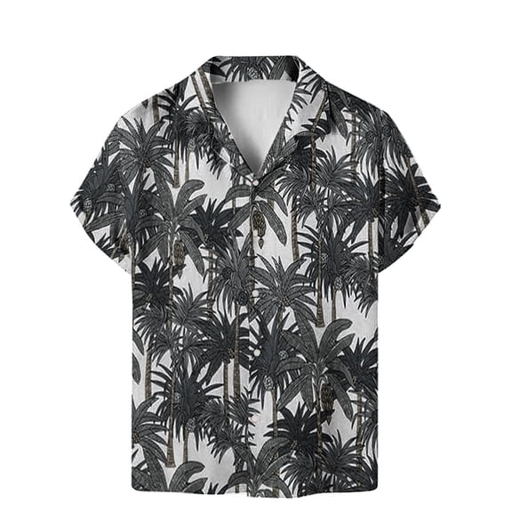 Stamzod Mens Shirts Hawaiian Tropical Shirt Short Sleeve Casual Button down Lapel Summer Plus Size Shirts for Men