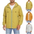 thumbnail image 1 of Stamzod Mens Sun Protection Hoodie Jacket Long Sleeve Zip Up Fishing Jackets Lightweight Outdoor Hiking Rash Guard Windbreaker Yellow L, 1 of 5