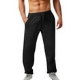thumbnail image 1 of Stamzod Mens Sweatpants Fashion Solid Color Casual Loose Elastic Waist Running Pants Men Loungewear Outdoor Jogging Workout Pants for Men with Pocket Black XXL, 1 of 4