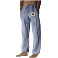 thumbnail image 1 of Stamzod Mens Sweatpants with Pockets Fashion Flower Printed Elastic Waist Drawstring Pants Casual Loose Workout Joggers for Men Light Blue L, 1 of 4