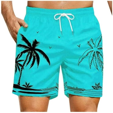 Stamzod Mens Swim Trunks With Wash Liner Plus Size Quick Dry Mens Shorts Casual Bathing Suit Fashion Tropical Print Drawstring Waist Mens Beach Shorts On Clearance