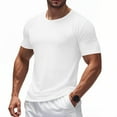 thumbnail image 1 of Stamzod Mens T-Shirts Solid Color Short Sleeve Oversized Tshirts for Men Casual Outdoor Running Gym Shirs White XXL, 1 of 6