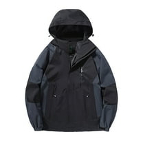 Stamzod Mens Windbreaker Jackets Lightweight Waterproof Raincoat with Hood Outerwear Casual Active Rain Jacket for Outdoor Travel Hiking(Available in Big & Tall) Dark Gray XXL