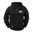 thumbnail image 1 of Stamzod Mens Zip Up Hoodies Long Sleeve Hooded Workout Jacket Casual Plus Size Mens Fall Jackets with Pocket Black B XXL, 1 of 8