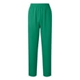 thumbnail image 1 of Stamzod Nursing Scrubs Trousers Pants for Women Solid Color Straight Trousers Pants for Women Elastic Waist Plus Size Pants with Pocket Green XXXXXL, 1 of 8