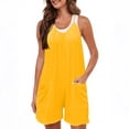 thumbnail image 1 of Stamzod One Piece Jumpsuits for Women Casual Overalls Summer Rompers Trendy Jumpers Beach Vacation Clothes Travel Outfits Yellow XL, 1 of 5