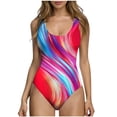 thumbnail image 1 of Stamzod One Piece Swimsuit Women Backless Print Bathing Suits Athletic Modest Swimwear 2026 Multicolor O M, 1 of 6