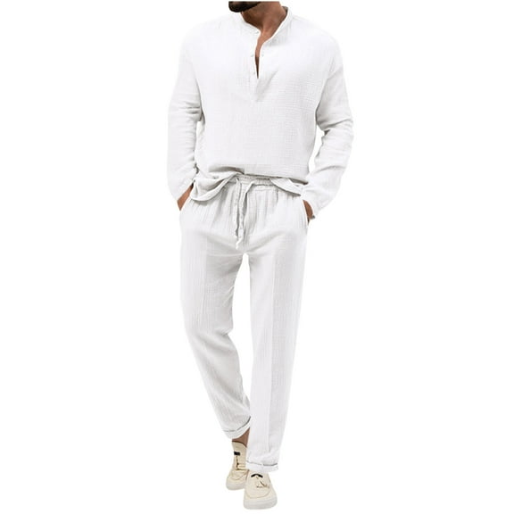 Stamzod Oversize Men's Tracksuit 2 Piece Long Sleeve Pullover Jogging Track Suit Solid Thin Athletic Casual Sweatsuit