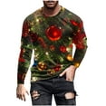 thumbnail image 1 of Stamzod Oversized Gym Shirts for Men Casual Crewneck Long Sleeve T-Shirts Christmas Gifts Men Clothes Multicolor-12 XXL, 1 of 5