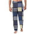 thumbnail image 1 of Stamzod Pajama Pants for Men Vintage Stripe Patchwork Pajama Bottoms Cotton Soft Comfy Lounge Pants Tapered Loose Fit Pj Pants on Clearance, 1 of 6