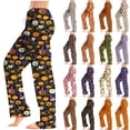 thumbnail image 1 of Stamzod Pajama Pants for Women Pumpkin Ghost Bat Print Drawstring Sleep Pants Casual Loose Comfy Pants 2026 Halloween Pajamas XXL, 1 of 7