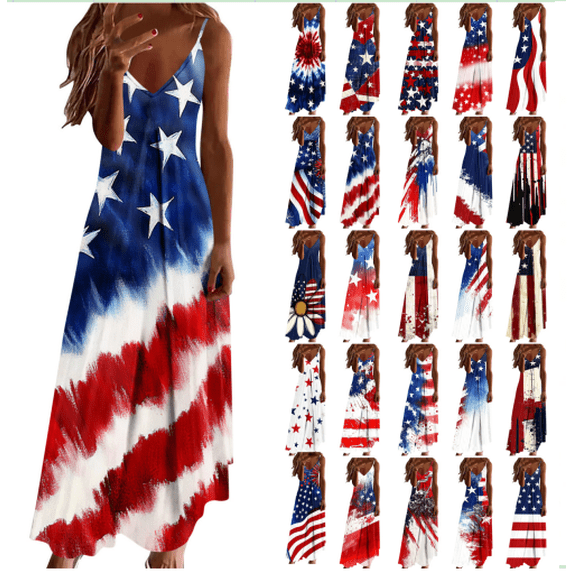 Stamzod Plus Size Fashion Womens Dresses Summer V Neck Casual Beach Long Maxi Dress XXXL
