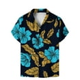 thumbnail image 1 of Stamzod Plus Size Hawaiian Tropical Shirts for Men Short Sleeve Casual Button down Lapel Summer Beach Shirts, 1 of 4