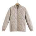 thumbnail image 1 of Stamzod Quilted Jackets for Women Solid Color Long Sleeve Warm Puffer Jacket with Pocket Casual Plus Size Womens Winter Coats Gray XXXL, 1 of 6