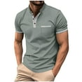 thumbnail image 1 of Stamzod Shirt for Men Retro Short Sleeve Button Up Lapel Neck Shirts Casual Printed Beach Shirt Plus Size Mens Clothes, 1 of 6