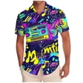thumbnail image 1 of Stamzod Short Sleeve Button Down Men Shirt Casual Shirts Summer Beach Shirts with Pocket Dark Blue XXXXXL, 1 of 6