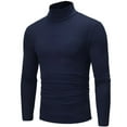 thumbnail image 1 of Stamzod Street Style Turtleneck Tshirts for Men Long Sleeve Fall Winter Fashion Solid Color Casual Slim Fit Pullover T-Shirt Tops Bottoming Shirt, 1 of 1
