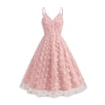 thumbnail image 1 of Stamzod Summer Dresses for Women 2026 Elegant Classy A Line Sleeveless Swing Vintage Cocktail Dress Pink D M, 1 of 8