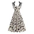 thumbnail image 1 of Stamzod Summer Dresses for Women Floral Tea Party Midi Evening Dress Elegant Wedding Guest Black C M, 1 of 2