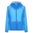 thumbnail image 1 of Stamzod Summer Long Sleeve Shirts for Men Fashion Solid Color Unisex Workout Sun Protection Shirts for Outdoor Hiking Camping Casual Loose Rash Guard for Women Blue L, 1 of 9