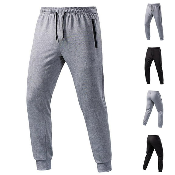 Stamzod Sweat Pants for Mens Solid Color Elastic Waist Athletic Joggers with Pockets Casual Oversized Workout Sweatpants for Men Black F XL
