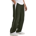 thumbnail image 1 of Stamzod Sweatpants for Men Fashion Strip Patchwork Elastic Waist Drawstring Track Pants Men Casual Loose Joggers for Men with Pocket Army Green B XXL, 1 of 7