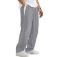 thumbnail image 1 of Stamzod Sweatpants for Men Fashion Strip Patchwork Elastic Waist Drawstring Track Pants Men Casual Loose Joggers for Men with Pocket Gray B S, 1 of 7