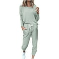 thumbnail image 1 of Maplenight Sweatsuits Womens Loungewear Set Tracksuit Long Sleeve Pajamas Set with Pockets 2 Piece Outfits Lounge Sets Holiday Deals On Clearance, 1 of 4